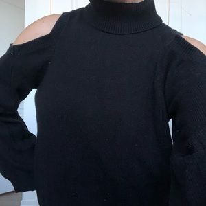 Cutout Turtle Neck Sweater